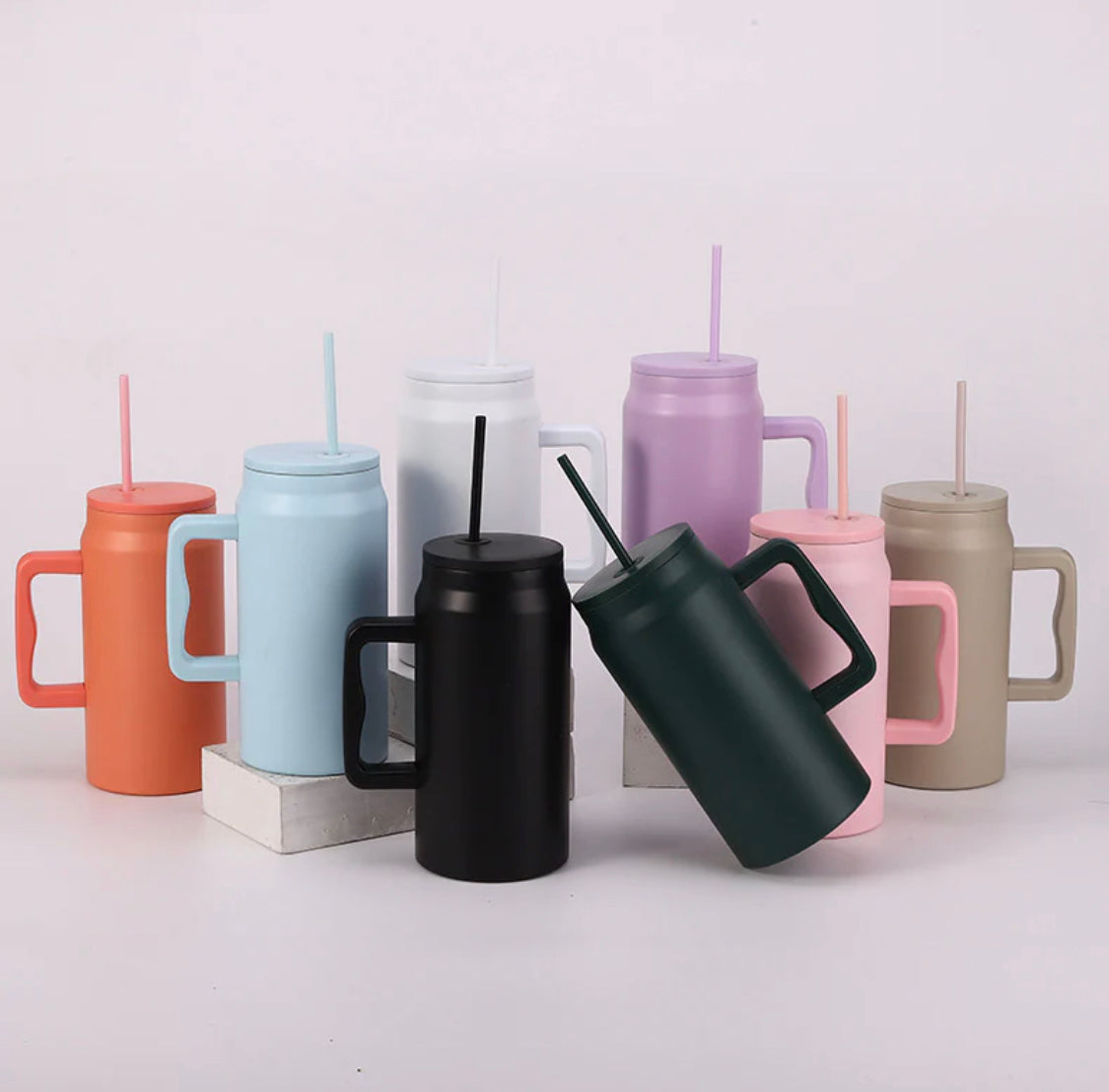 50oz Stainless Steel Insulated Water Mug, Water Tumbler With Straw and Handle, Straw Mugs For Office, Tumbler with Straw For Car 50oz Stainless Steel Insulated Water Mug, Water Tumbler With Straw and Handle, Straw Mugs For Office, Tumbler with Straw For Car